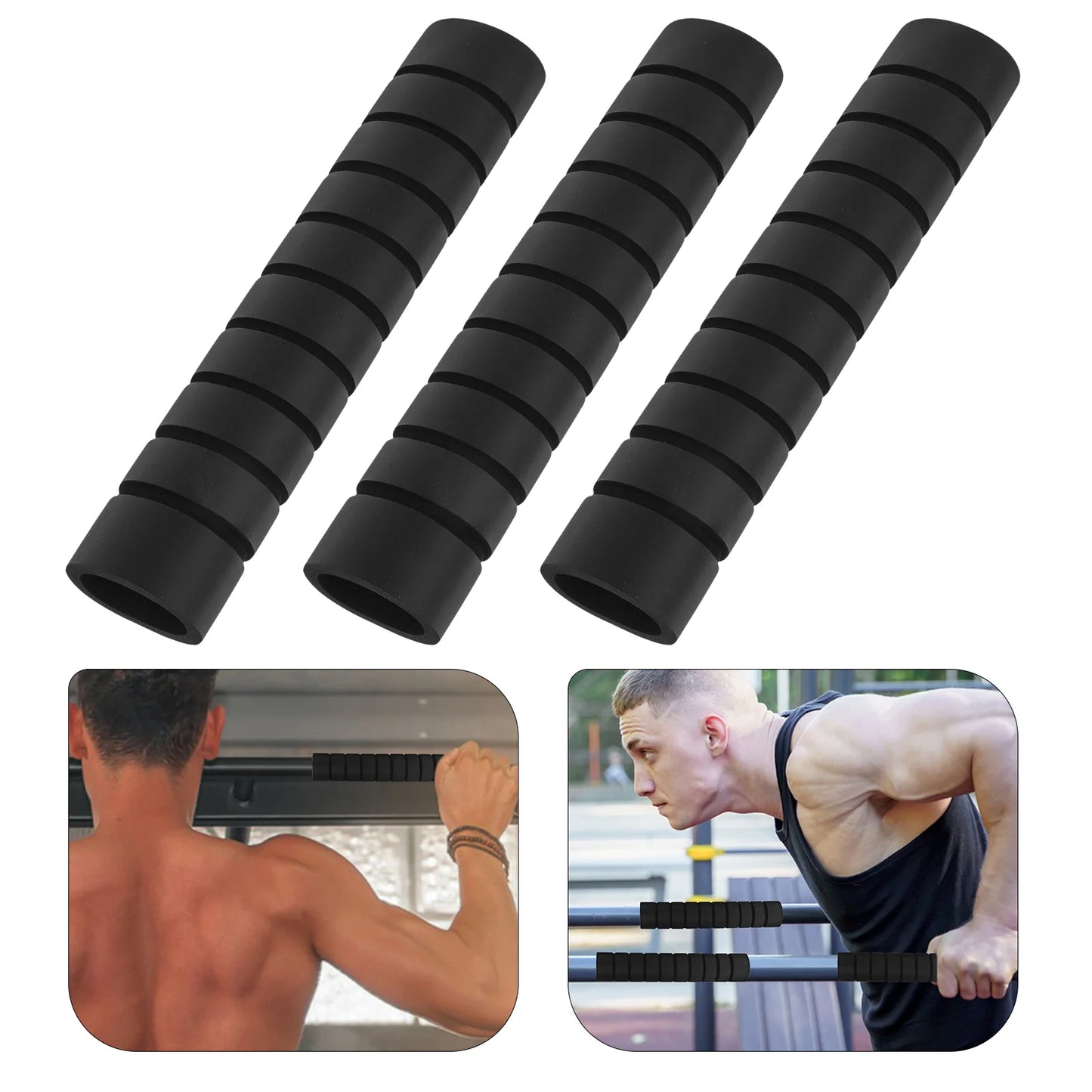 3 Pcs anti Slip Grip Sponge Sleeve Pull up Bar Pad Removable Washable Hand Protector Cushion Horizontal Bar Training Accessory