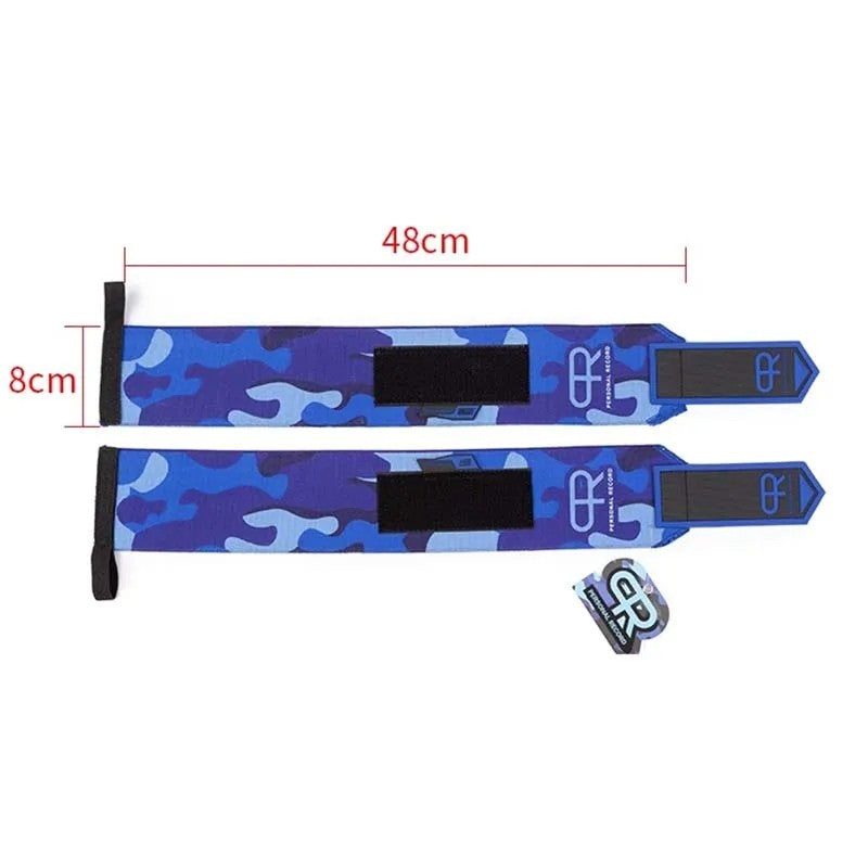 1 Pair Camouflage Wrist Straps for Weight Lifting Gym Fitness Wrist Wraps Powerl