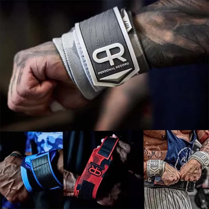 1 Pair Camouflage Wrist Straps for Weight Lifting Gym Fitness Wrist Wraps Powerl